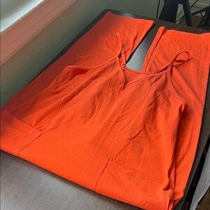 NWOT Bold Orange Sleeveless Jumpsuit